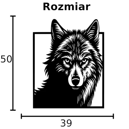 Wilczek DEKORACJA ŚCIENNA obraz na ścianę