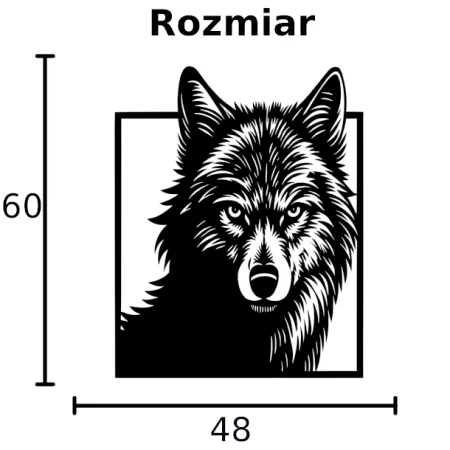 Wilczek DEKORACJA ŚCIENNA obraz na ścianę