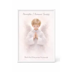 Plakat „Pamiątka I Komunii Świętej” – Anielska opieka
