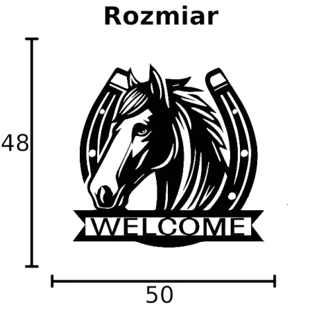 Koń w podkowie DEKORACJA ŚCIENNA  obraz na ścianę