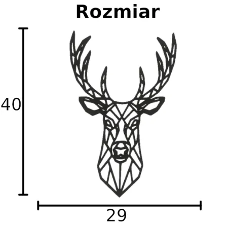 JELEŃ  geometryczny DEKORACJA ŚCIENNA ażurowy obraz na ścianę