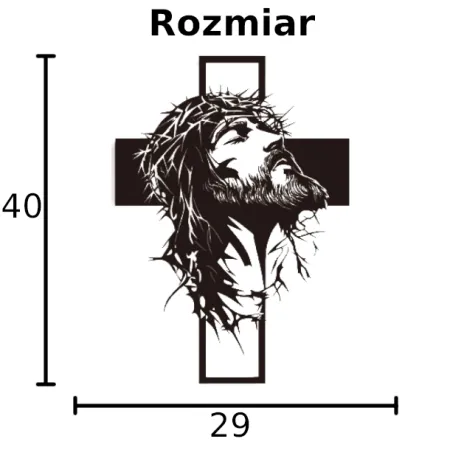 Krzyż z Jezusem 2  DEKORACJA ŚCIENNA obraz na ścianę