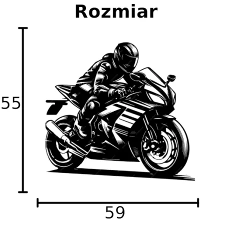 Motocyklista DEKORACJA ŚCIENNA  obraz na ścianę