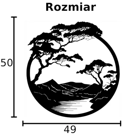 Bonsai w kole  DEKORACJA ŚCIENNA obraz na ścianę